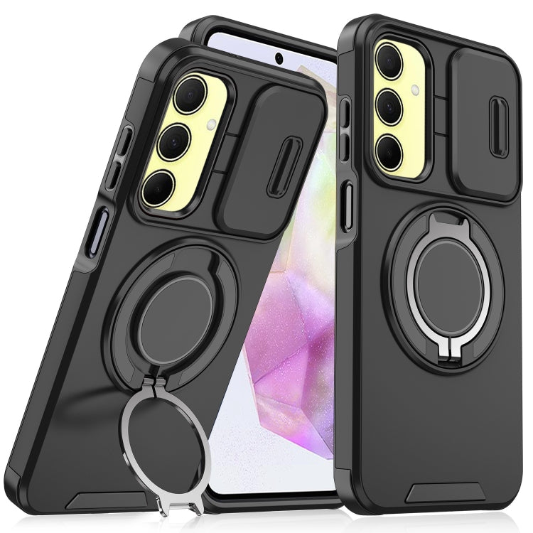 Sliding Camshield Ring Holder Phone Case, For Samsung Galaxy A55 5G, For Samsung Galaxy A35 5G, For Samsung Galaxy A15, For Samsung Galaxy A25 5G Global, For Samsung Galaxy A23 5G, For Samsung Galaxy A14 4G / 5G, For Samsung Galaxy A54 5G              ...