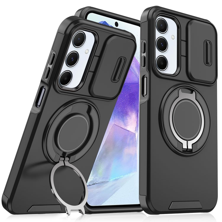 Sliding Camshield Ring Holder Phone Case, For Samsung Galaxy A55 5G, For Samsung Galaxy A35 5G, For Samsung Galaxy A15, For Samsung Galaxy A25 5G Global, For Samsung Galaxy A23 5G, For Samsung Galaxy A14 4G / 5G, For Samsung Galaxy A54 5G              ...