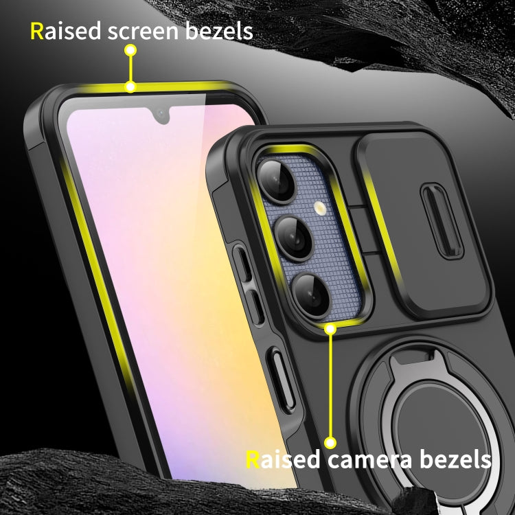 Sliding Camshield Ring Holder Phone Case, For Samsung Galaxy A55 5G, For Samsung Galaxy A35 5G, For Samsung Galaxy A15, For Samsung Galaxy A25 5G Global, For Samsung Galaxy A23 5G, For Samsung Galaxy A14 4G / 5G, For Samsung Galaxy A54 5G              ...