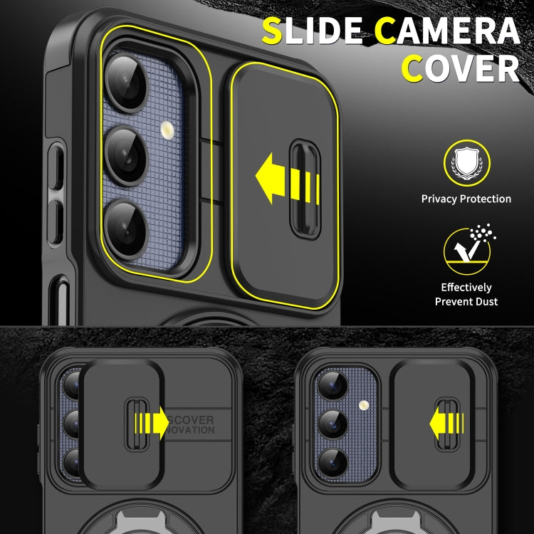 Sliding Camshield Ring Holder Phone Case, For Samsung Galaxy A55 5G, For Samsung Galaxy A35 5G, For Samsung Galaxy A15, For Samsung Galaxy A25 5G Global, For Samsung Galaxy A23 5G, For Samsung Galaxy A14 4G / 5G, For Samsung Galaxy A54 5G              ...