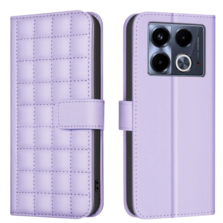 Square Texture Leather Phone Case, For Infinix Note 40 Pro 5G / 4G, For Infinix Note 40 Pro+ 5G, For Infinix Note 40 4G