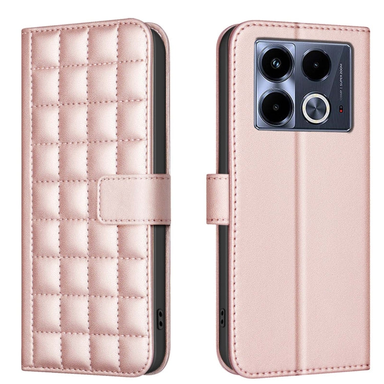 Square Texture Leather Phone Case, For Infinix Note 40 Pro 5G / 4G, For Infinix Note 40 Pro+ 5G, For Infinix Note 40 4G