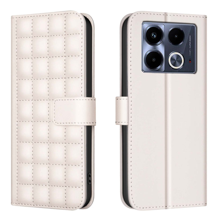 Square Texture Leather Phone Case, For Infinix Note 40 Pro 5G / 4G, For Infinix Note 40 Pro+ 5G, For Infinix Note 40 4G