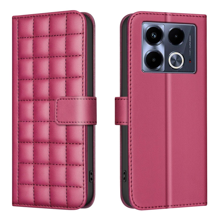 Square Texture Leather Phone Case, For Infinix Note 40 Pro 5G / 4G, For Infinix Note 40 Pro+ 5G, For Infinix Note 40 4G