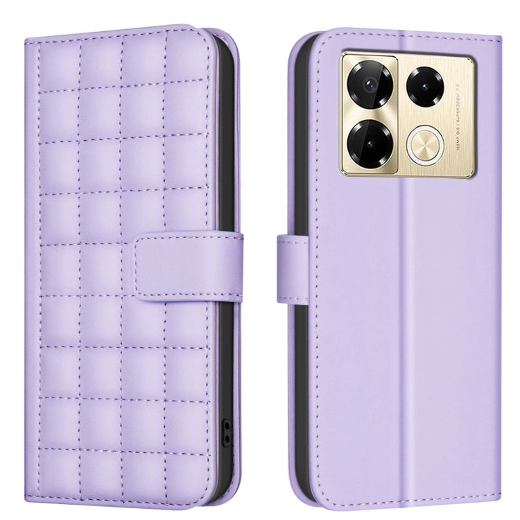 Square Texture Leather Phone Case, For Infinix Note 40 Pro 5G / 4G, For Infinix Note 40 Pro+ 5G, For Infinix Note 40 4G
