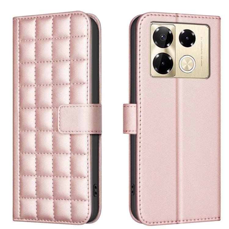 Square Texture Leather Phone Case, For Infinix Note 40 Pro 5G / 4G, For Infinix Note 40 Pro+ 5G, For Infinix Note 40 4G