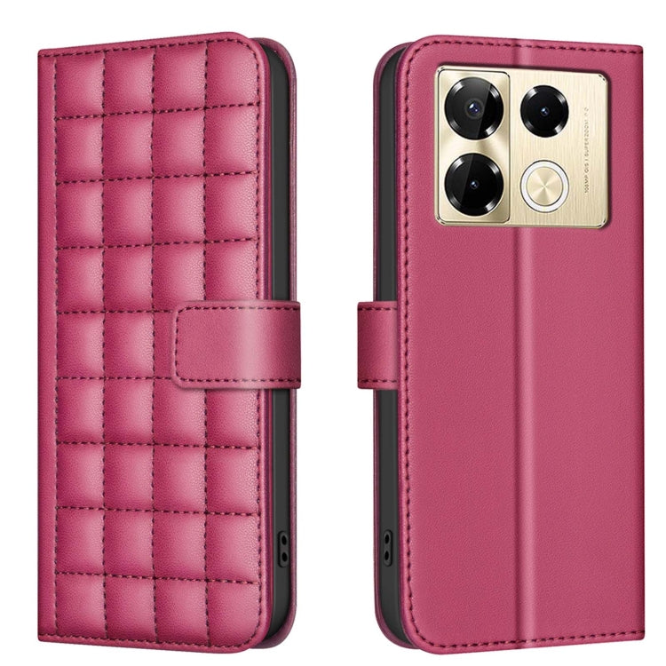 Square Texture Leather Phone Case, For Infinix Note 40 Pro 5G / 4G, For Infinix Note 40 Pro+ 5G, For Infinix Note 40 4G