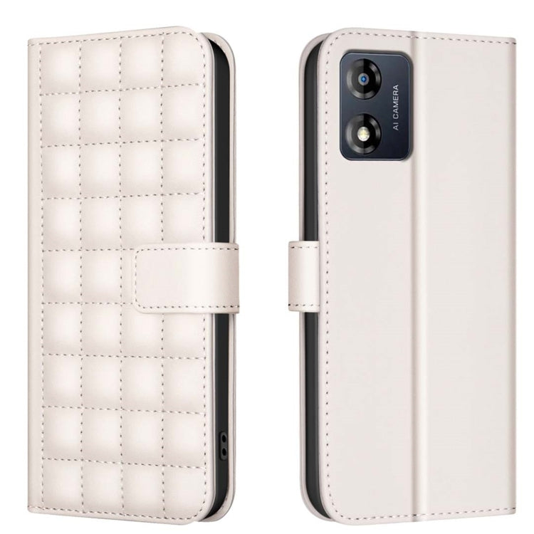 Square Texture Leather Phone Case, For Motorola Moto E13 4G, For Motorola Moto G73 5G