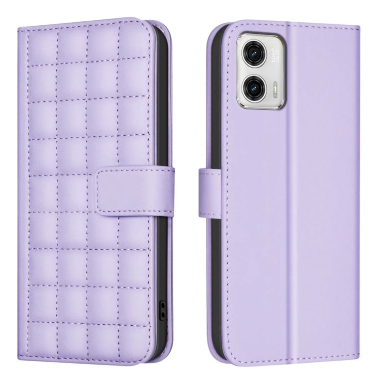 Square Texture Leather Phone Case, For Motorola Moto E13 4G, For Motorola Moto G73 5G