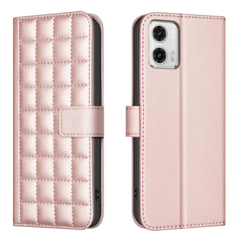 Square Texture Leather Phone Case, For Motorola Moto E13 4G, For Motorola Moto G73 5G