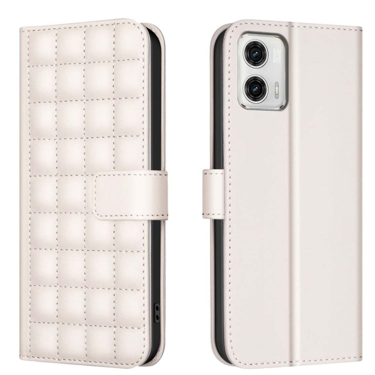 Square Texture Leather Phone Case, For Motorola Moto E13 4G, For Motorola Moto G73 5G