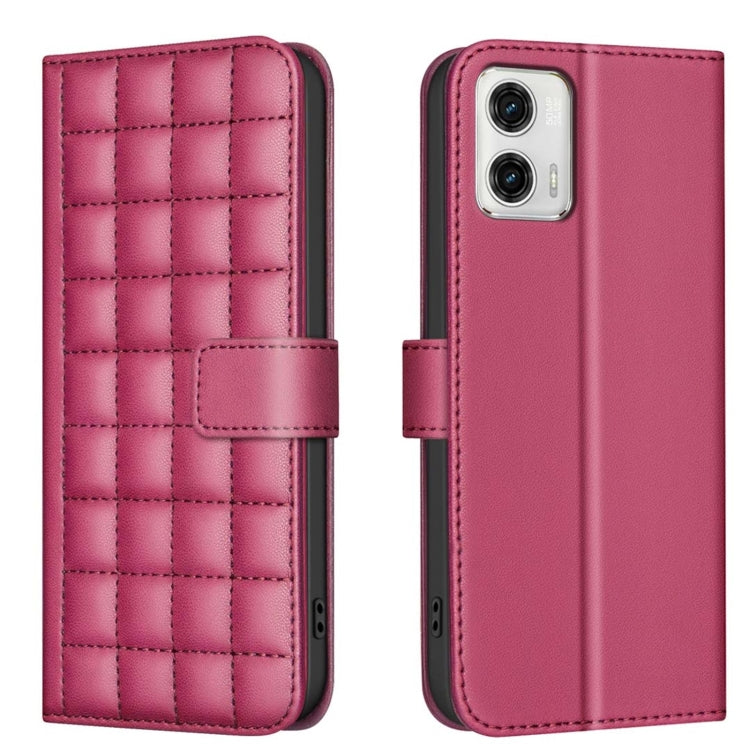 Square Texture Leather Phone Case, For Motorola Moto E13 4G, For Motorola Moto G73 5G