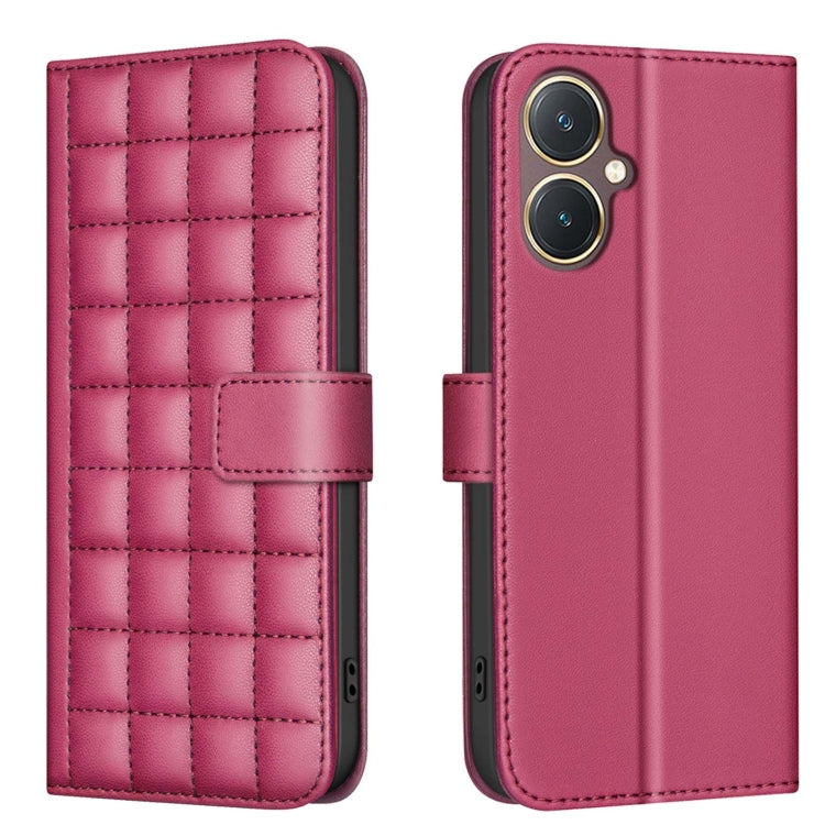Square Texture Leather Phone Case, For vivo Y38 5G / Y200i 5G, For vivo Y03 4G Global, For vivo Y78 5G / Y36, For vivo Y35 4G / Y22s, For vivo Y21 / Y21s / Y33s, For vivo Y20, For vivo Y11 / Y15 / Y12 / Y17, For vivo Y27 4G