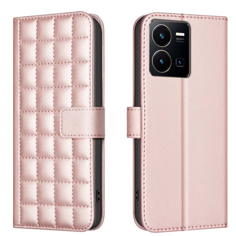 Square Texture Leather Phone Case, For vivo Y38 5G / Y200i 5G, For vivo Y03 4G Global, For vivo Y78 5G / Y36, For vivo Y35 4G / Y22s, For vivo Y21 / Y21s / Y33s, For vivo Y20, For vivo Y11 / Y15 / Y12 / Y17, For vivo Y27 4G
