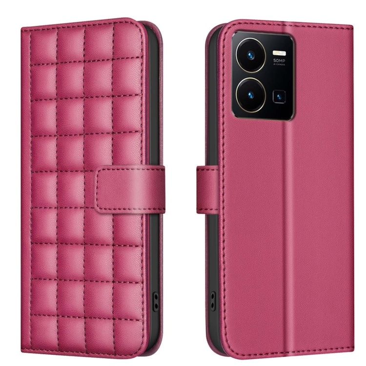 Square Texture Leather Phone Case, For vivo Y38 5G / Y200i 5G, For vivo Y03 4G Global, For vivo Y78 5G / Y36, For vivo Y35 4G / Y22s, For vivo Y21 / Y21s / Y33s, For vivo Y20, For vivo Y11 / Y15 / Y12 / Y17, For vivo Y27 4G