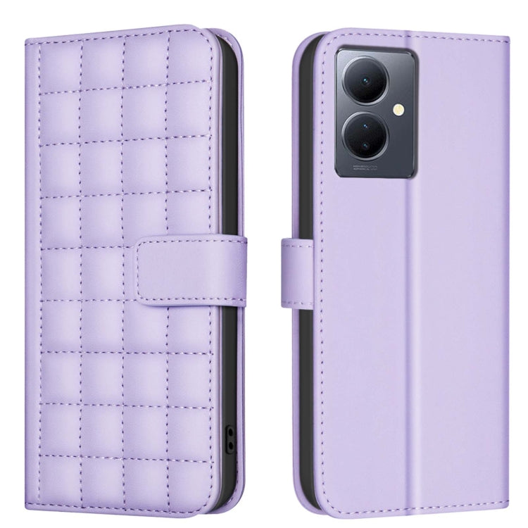 Square Texture Leather Phone Case, For vivo Y38 5G / Y200i 5G, For vivo Y03 4G Global, For vivo Y78 5G / Y36, For vivo Y35 4G / Y22s, For vivo Y21 / Y21s / Y33s, For vivo Y20, For vivo Y11 / Y15 / Y12 / Y17, For vivo Y27 4G