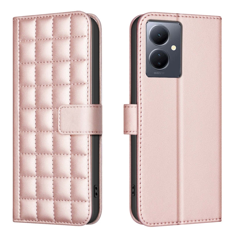 Square Texture Leather Phone Case, For vivo Y38 5G / Y200i 5G, For vivo Y03 4G Global, For vivo Y78 5G / Y36, For vivo Y35 4G / Y22s, For vivo Y21 / Y21s / Y33s, For vivo Y20, For vivo Y11 / Y15 / Y12 / Y17, For vivo Y27 4G