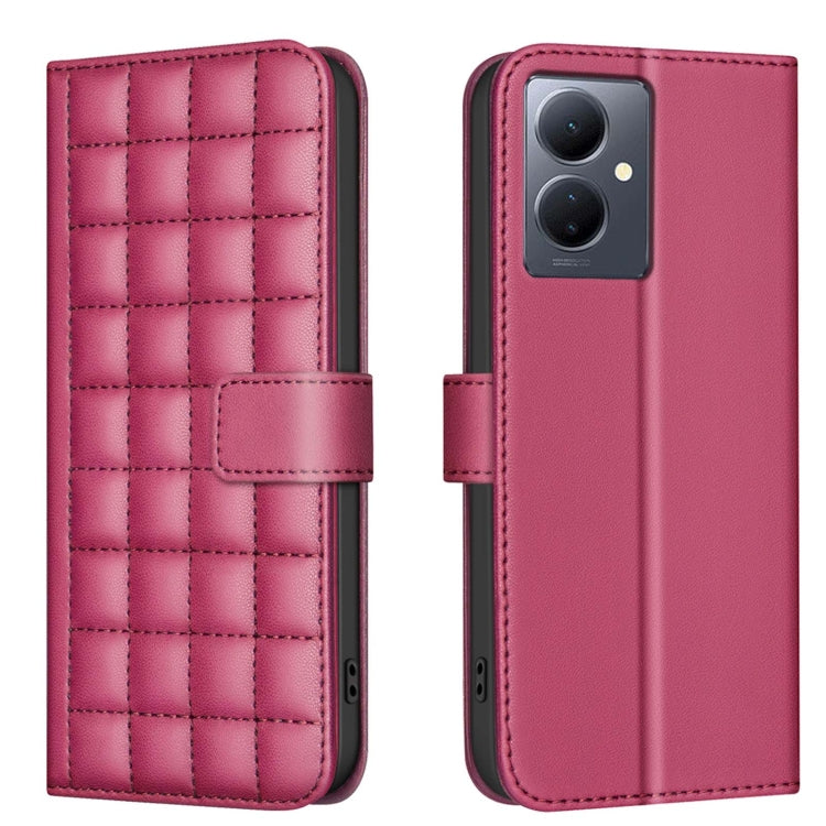 Square Texture Leather Phone Case, For vivo Y38 5G / Y200i 5G, For vivo Y03 4G Global, For vivo Y78 5G / Y36, For vivo Y35 4G / Y22s, For vivo Y21 / Y21s / Y33s, For vivo Y20, For vivo Y11 / Y15 / Y12 / Y17, For vivo Y27 4G