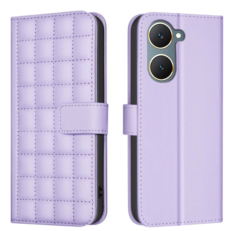 Square Texture Leather Phone Case, For vivo Y38 5G / Y200i 5G, For vivo Y03 4G Global, For vivo Y78 5G / Y36, For vivo Y35 4G / Y22s, For vivo Y21 / Y21s / Y33s, For vivo Y20, For vivo Y11 / Y15 / Y12 / Y17, For vivo Y27 4G