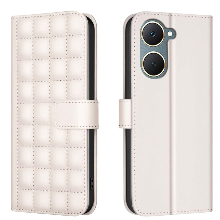 Square Texture Leather Phone Case, For vivo Y38 5G / Y200i 5G, For vivo Y03 4G Global, For vivo Y78 5G / Y36, For vivo Y35 4G / Y22s, For vivo Y21 / Y21s / Y33s, For vivo Y20, For vivo Y11 / Y15 / Y12 / Y17, For vivo Y27 4G