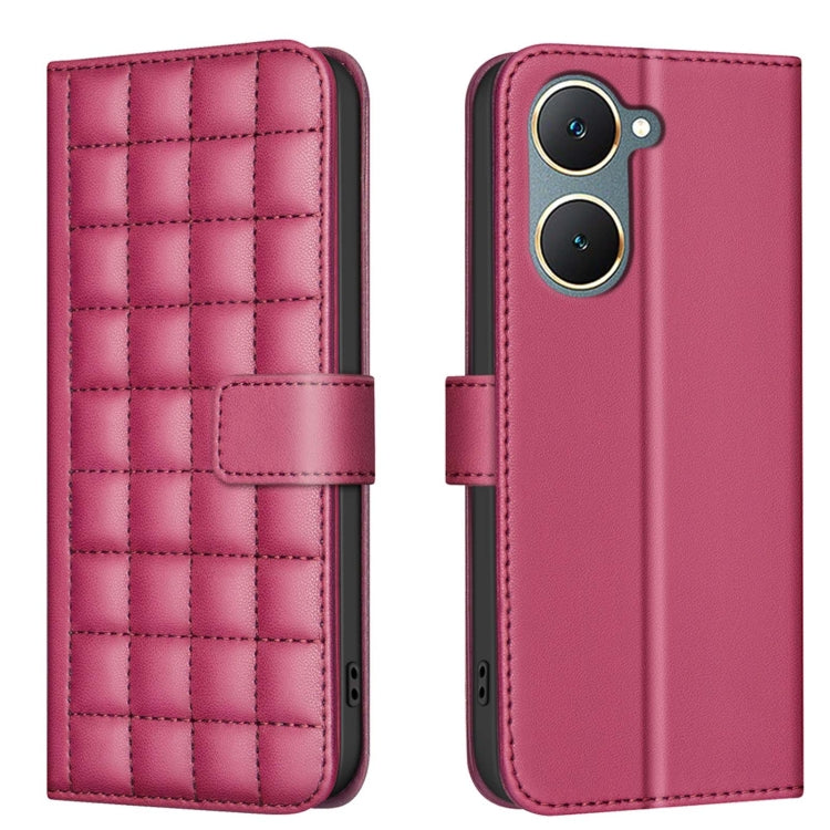 Square Texture Leather Phone Case, For vivo Y38 5G / Y200i 5G, For vivo Y03 4G Global, For vivo Y78 5G / Y36, For vivo Y35 4G / Y22s, For vivo Y21 / Y21s / Y33s, For vivo Y20, For vivo Y11 / Y15 / Y12 / Y17, For vivo Y27 4G