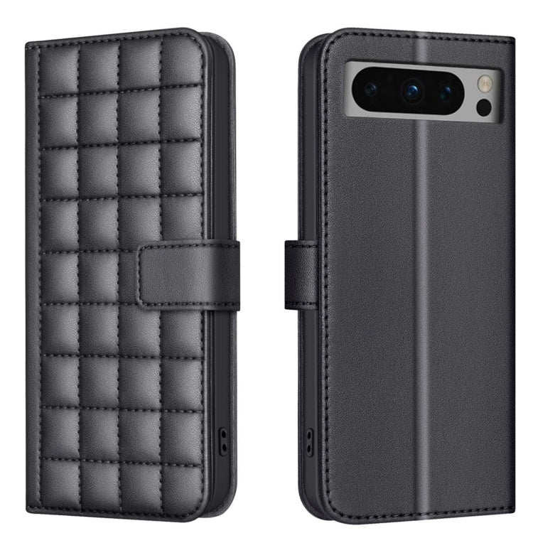 Square Texture Leather Phone Case, For Google Pixel 9 Pro, For Google Pixel 9, For Google Pixel 8a, For Google Pixel 8 Pro, For Google Pixel 8