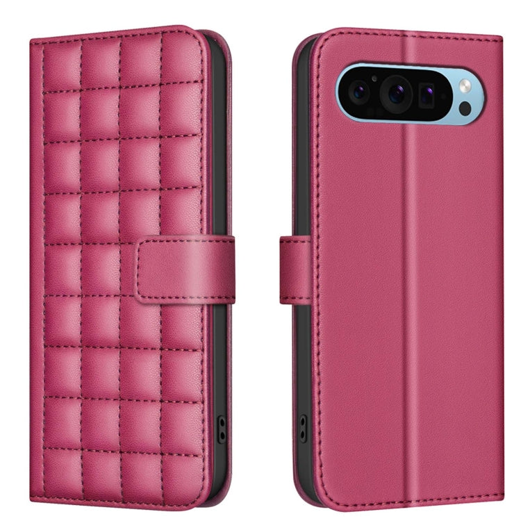 Square Texture Leather Phone Case, For Google Pixel 9 Pro, For Google Pixel 9, For Google Pixel 8a, For Google Pixel 8 Pro, For Google Pixel 8