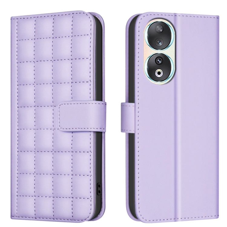 Square Texture Leather Phone Case, For Honor 90 Pro, For Honor 90 5G, For Honor X7a