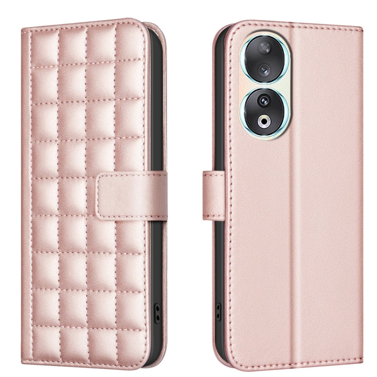 Square Texture Leather Phone Case, For Honor 90 Pro, For Honor 90 5G, For Honor X7a