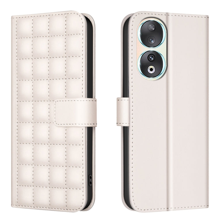 Square Texture Leather Phone Case, For Honor 90 Pro, For Honor 90 5G, For Honor X7a