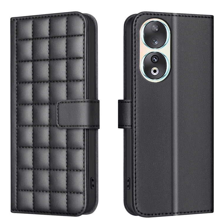 Square Texture Leather Phone Case, For Honor 90 Pro, For Honor 90 5G, For Honor X7a