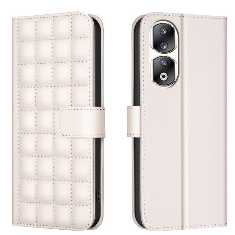 Square Texture Leather Phone Case, For Honor 90 Pro, For Honor 90 5G, For Honor X7a