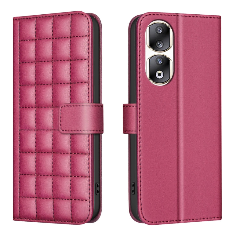 Square Texture Leather Phone Case, For Honor 90 Pro, For Honor 90 5G, For Honor X7a