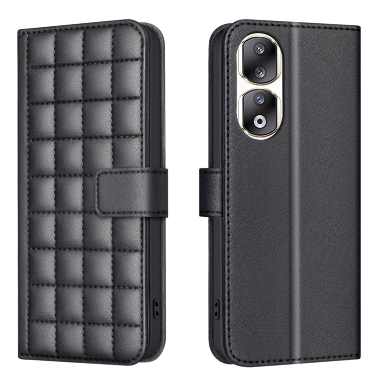 Square Texture Leather Phone Case, For Honor 90 Pro, For Honor 90 5G, For Honor X7a