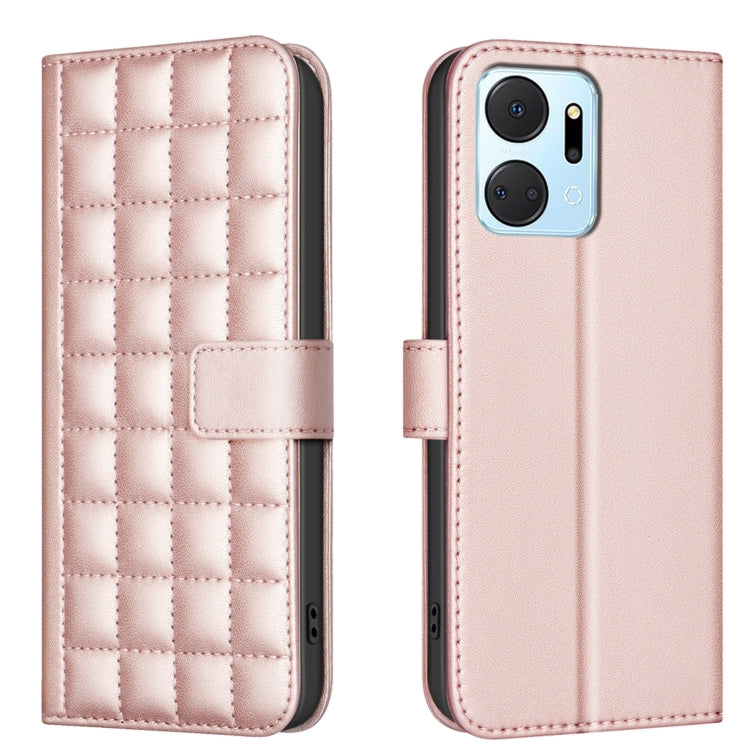 Square Texture Leather Phone Case, For Honor 90 Pro, For Honor 90 5G, For Honor X7a