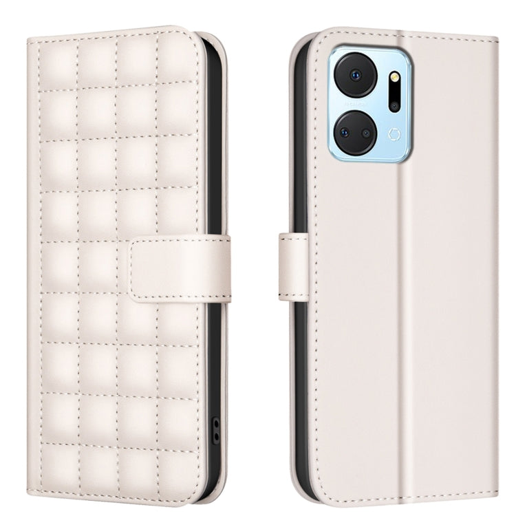 Square Texture Leather Phone Case, For Honor 90 Pro, For Honor 90 5G, For Honor X7a