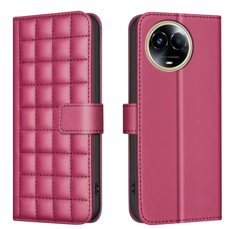 Square Texture Leather Phone Case, For Realme 12 5G Global, For Realme 12+ 5G, For Realme 12 Pro 5G / 12 Pro+ 5G Global, For Realme 11 4G Global, For Realme 11 5G Global / 11X, For Realme C53, For Realme C55