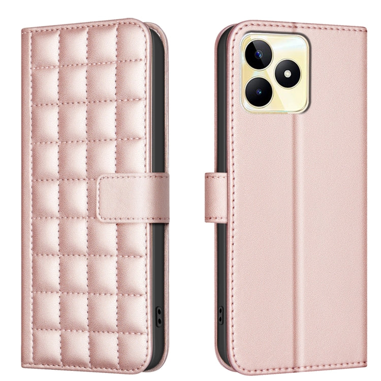 Square Texture Leather Phone Case, For Realme 12 5G Global, For Realme 12+ 5G, For Realme 12 Pro 5G / 12 Pro+ 5G Global, For Realme 11 4G Global, For Realme 11 5G Global / 11X, For Realme C53, For Realme C55