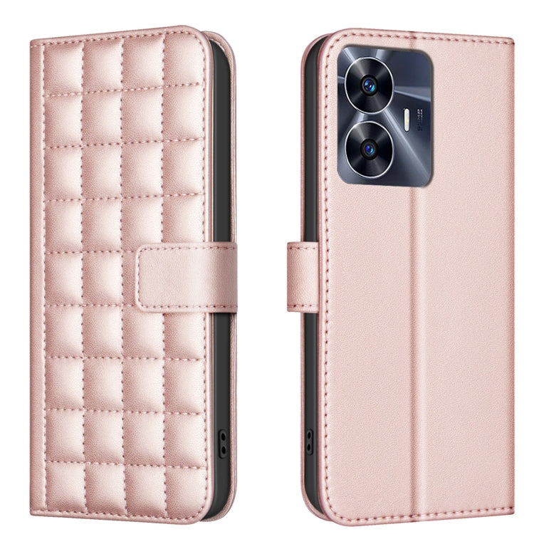 Square Texture Leather Phone Case, For Realme 12 5G Global, For Realme 12+ 5G, For Realme 12 Pro 5G / 12 Pro+ 5G Global, For Realme 11 4G Global, For Realme 11 5G Global / 11X, For Realme C53, For Realme C55