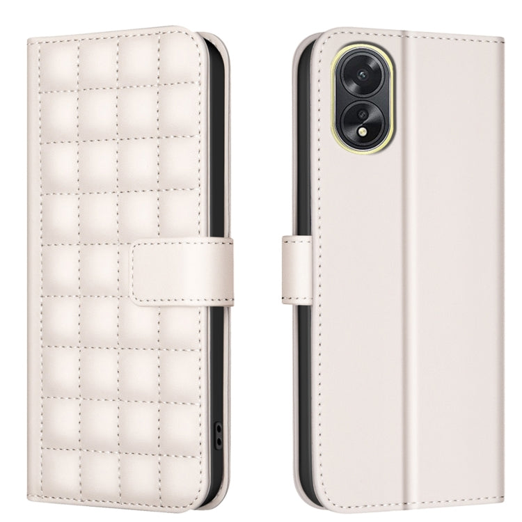 Square Texture Leather Phone Case, For OPPO A60 4G, For OPPO Reno11 F 5G, For OPPO A38 4G / A18 4G, For OPPO A58 4G, For OPPO A78 4G, For OPPO A98 5G / F23 / A1, For OPPO A78 5G, For OPPO A96 5G / Reno7 Z