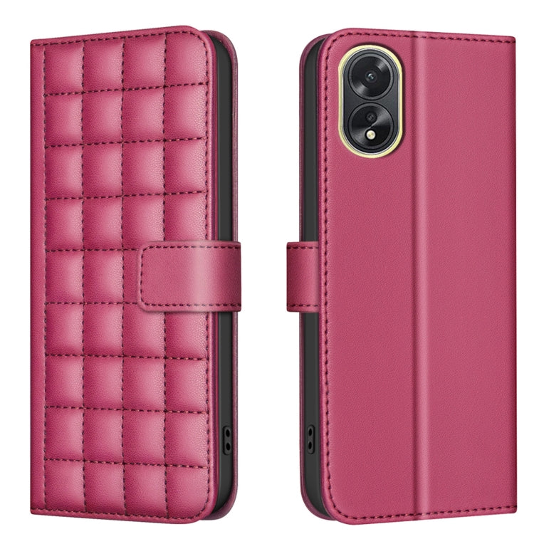 Square Texture Leather Phone Case, For OPPO A60 4G, For OPPO Reno11 F 5G, For OPPO A38 4G / A18 4G, For OPPO A58 4G, For OPPO A78 4G, For OPPO A98 5G / F23 / A1, For OPPO A78 5G, For OPPO A96 5G / Reno7 Z