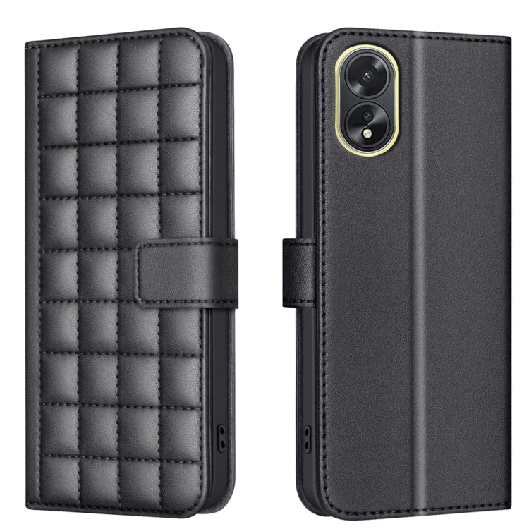 Square Texture Leather Phone Case, For OPPO A60 4G, For OPPO Reno11 F 5G, For OPPO A38 4G / A18 4G, For OPPO A58 4G, For OPPO A78 4G, For OPPO A98 5G / F23 / A1, For OPPO A78 5G, For OPPO A96 5G / Reno7 Z