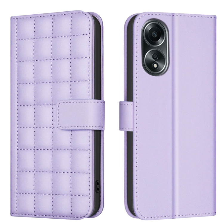 Square Texture Leather Phone Case, For OPPO A60 4G, For OPPO Reno11 F 5G, For OPPO A38 4G / A18 4G, For OPPO A58 4G, For OPPO A78 4G, For OPPO A98 5G / F23 / A1, For OPPO A78 5G, For OPPO A96 5G / Reno7 Z