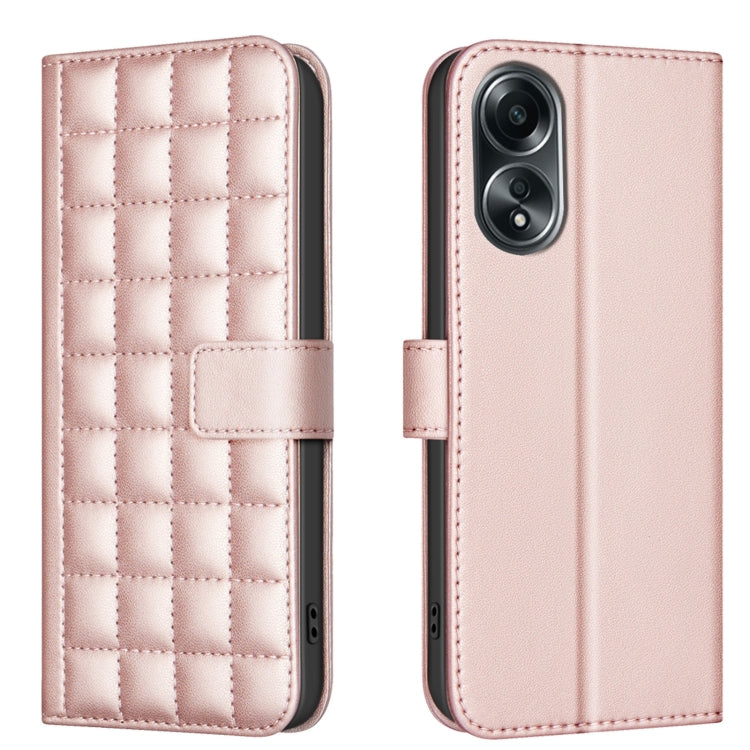Square Texture Leather Phone Case, For OPPO A60 4G, For OPPO Reno11 F 5G, For OPPO A38 4G / A18 4G, For OPPO A58 4G, For OPPO A78 4G, For OPPO A98 5G / F23 / A1, For OPPO A78 5G, For OPPO A96 5G / Reno7 Z