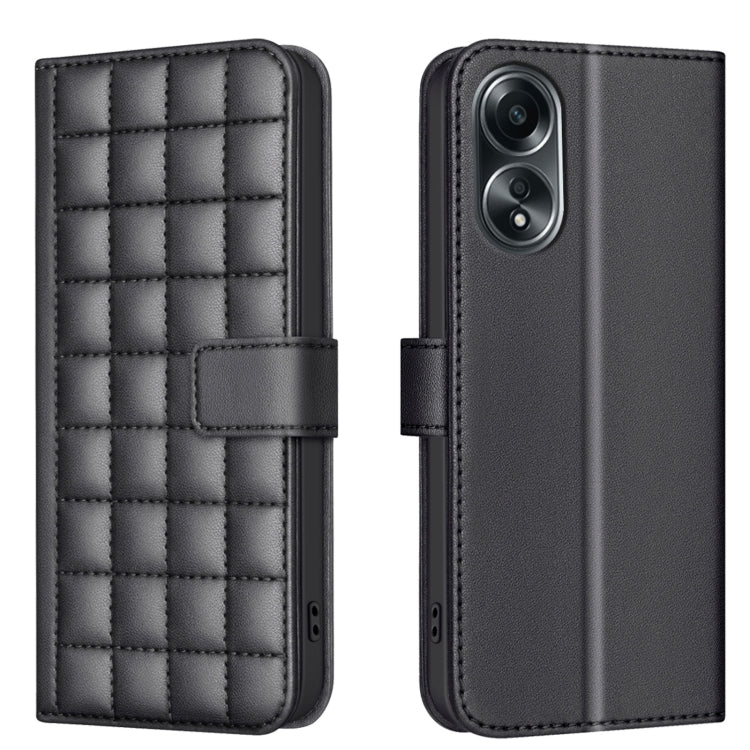 Square Texture Leather Phone Case, For OPPO A60 4G, For OPPO Reno11 F 5G, For OPPO A38 4G / A18 4G, For OPPO A58 4G, For OPPO A78 4G, For OPPO A98 5G / F23 / A1, For OPPO A78 5G, For OPPO A96 5G / Reno7 Z