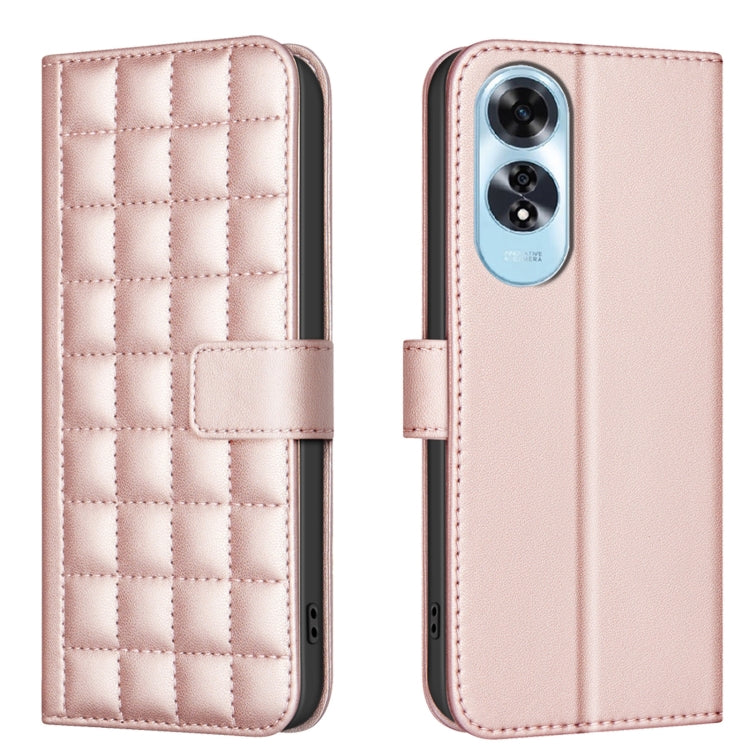 Square Texture Leather Phone Case, For OPPO A60 4G, For OPPO Reno11 F 5G, For OPPO A38 4G / A18 4G, For OPPO A58 4G, For OPPO A78 4G, For OPPO A98 5G / F23 / A1, For OPPO A78 5G, For OPPO A96 5G / Reno7 Z