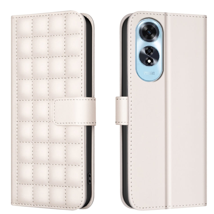 Square Texture Leather Phone Case, For OPPO A60 4G, For OPPO Reno11 F 5G, For OPPO A38 4G / A18 4G, For OPPO A58 4G, For OPPO A78 4G, For OPPO A98 5G / F23 / A1, For OPPO A78 5G, For OPPO A96 5G / Reno7 Z