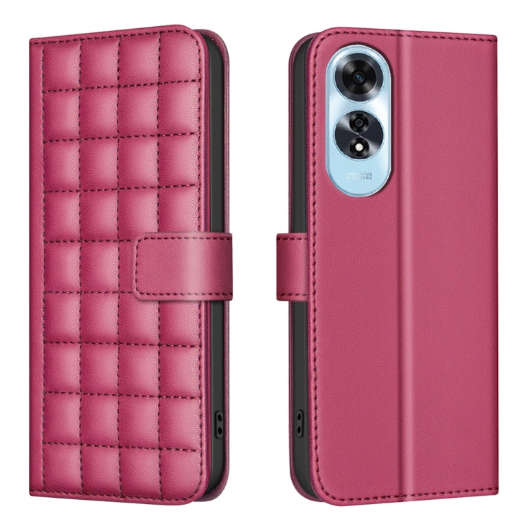Square Texture Leather Phone Case, For OPPO A60 4G, For OPPO Reno11 F 5G, For OPPO A38 4G / A18 4G, For OPPO A58 4G, For OPPO A78 4G, For OPPO A98 5G / F23 / A1, For OPPO A78 5G, For OPPO A96 5G / Reno7 Z