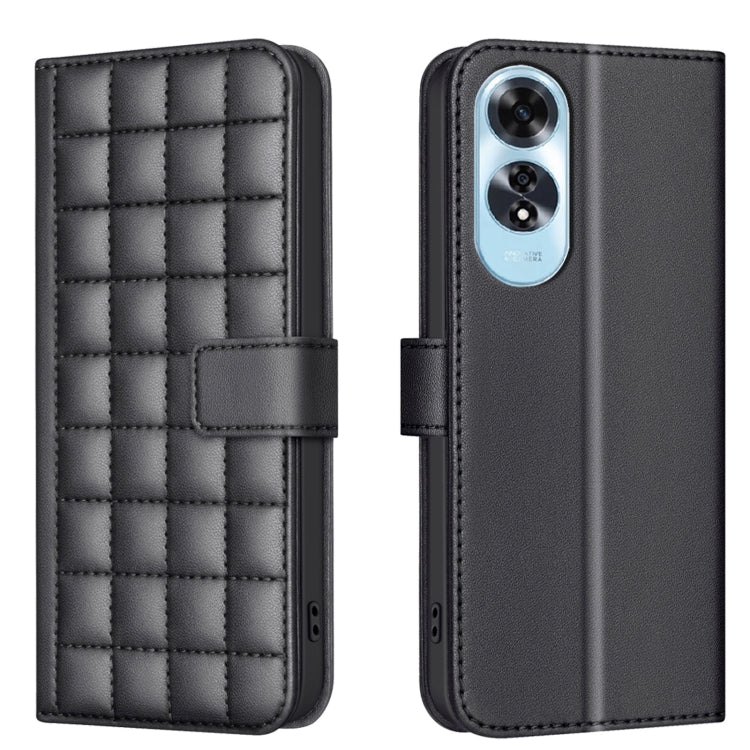 Square Texture Leather Phone Case, For OPPO A60 4G, For OPPO Reno11 F 5G, For OPPO A38 4G / A18 4G, For OPPO A58 4G, For OPPO A78 4G, For OPPO A98 5G / F23 / A1, For OPPO A78 5G, For OPPO A96 5G / Reno7 Z