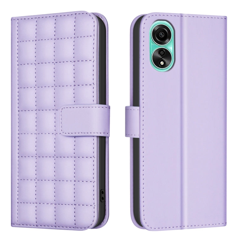 Square Texture Leather Phone Case, For OPPO A60 4G, For OPPO Reno11 F 5G, For OPPO A38 4G / A18 4G, For OPPO A58 4G, For OPPO A78 4G, For OPPO A98 5G / F23 / A1, For OPPO A78 5G, For OPPO A96 5G / Reno7 Z